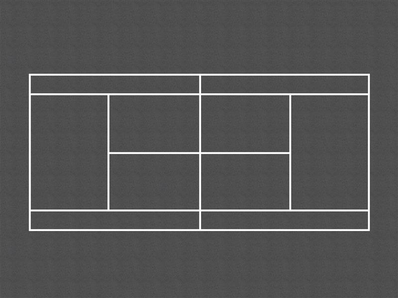 Technical render of a Tennis Court (Outline)